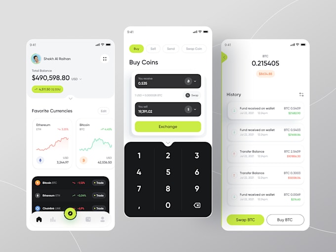 Gig Preview - Develop crypto wallet app, money transfer app, fintech app, binance app