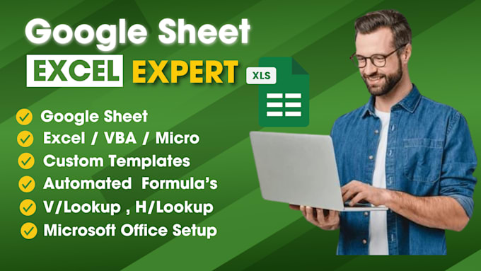 Gig Preview - Do microsoft excel, excel vba, excel formulas, excel macros and google sheet