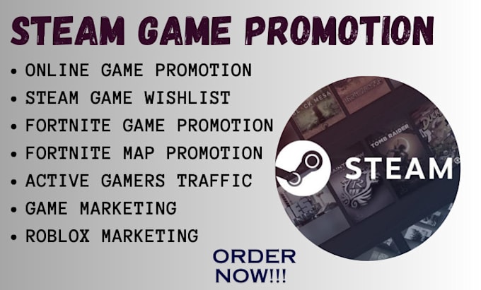 Gig Preview - Steam game promotion steam wishlist steam game promotion to steam gamer curators