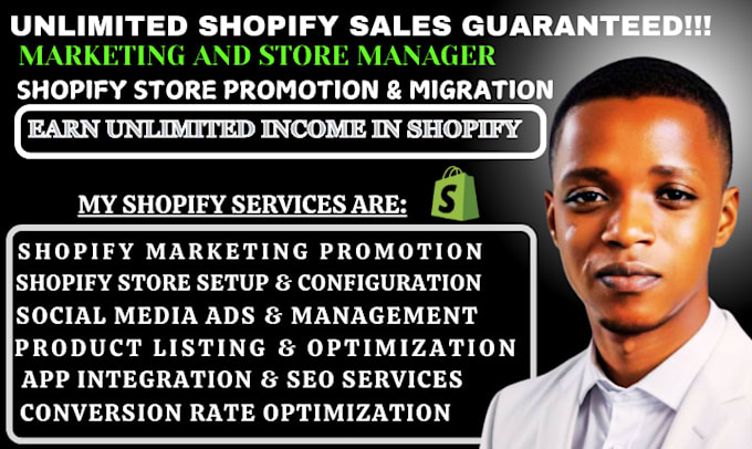 Gig Preview - Increase shopify sales droppshipping marketing promotion ads and advertising