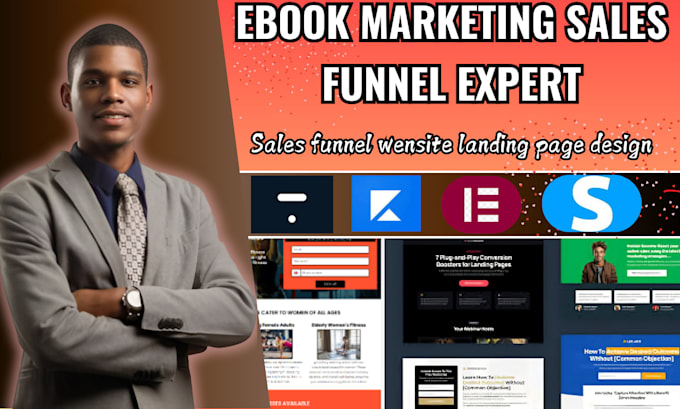 Gig Preview - Do ebook writing, ebook marketing, ebook sales funnel, and ebook landing page