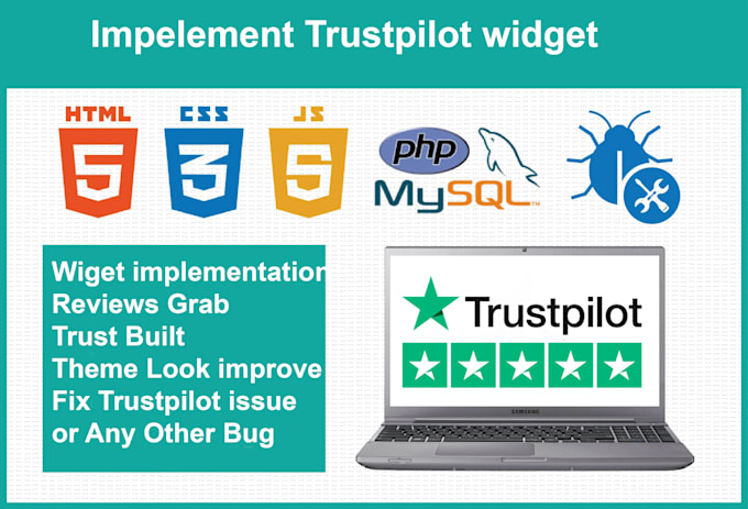 Gig Preview - Integrate trustpilot widget into your website