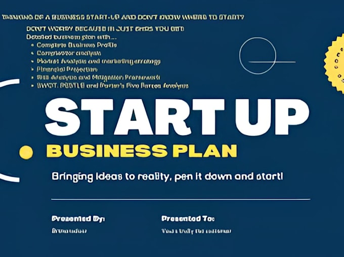 Gig Preview - Develop a unique business plan for startups and existing business