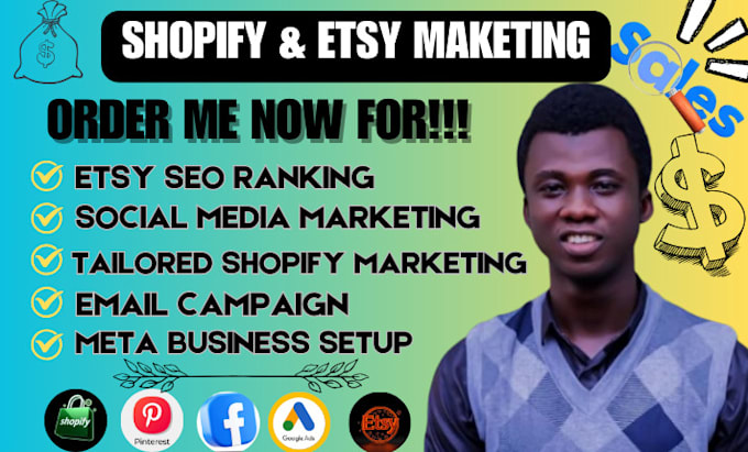 Bestseller - do shopify and etsy marketing etsy SEO to promote etsy sales pinterest promotion