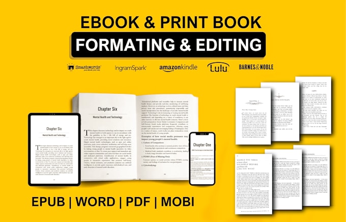 Gig Preview - Book formatting and layout design book cover formatting ebook formatting