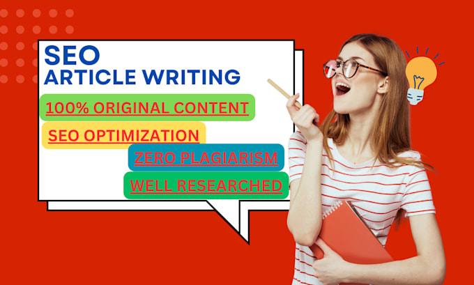 Gig Preview - Write SEO article writing blog writing and website content