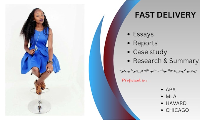 Gig Preview - Do essay writing, case study, research writing, summary reports, market research