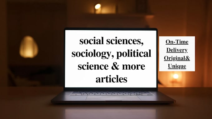 Gig Preview - Do articles on social sciences, sociology, and politics