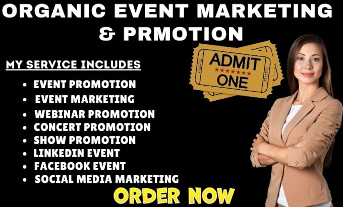 Bestseller - do organic event promotion, webinar, concerts on eventbrite, christmas event