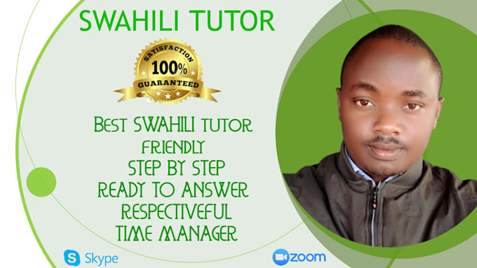 Bestseller - train you fluent swahili via zoom or google meet