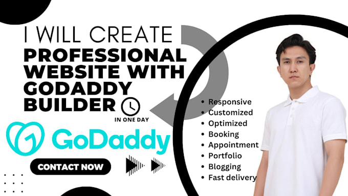 Gig Preview - Create design professional godaddy website for businesses