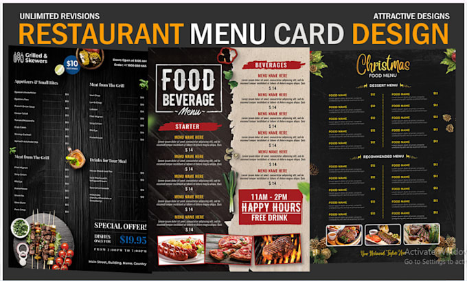 Bestseller - design amazing menu design, food menu, restaurant menu