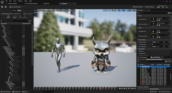 Gig Preview - Retarget your animations for unreal engine perfect fit for every character