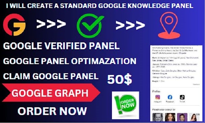 Gig Preview - Create a standard google knowledge panel for personal and company