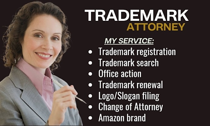 Gig Preview - Be your trademark, patent registration attorney, copyright, check, amazon uspto