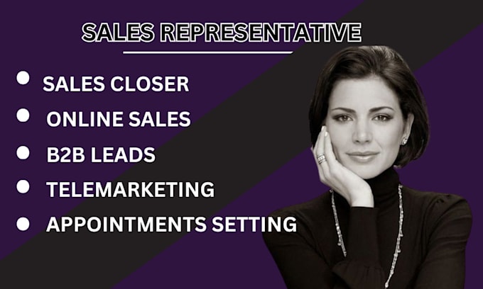 Gig Preview - Be your high converting sales closer sales representative, xmas sales b2b sales