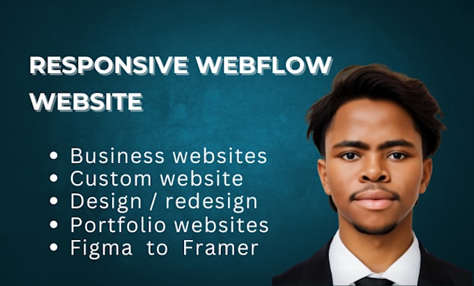 Gig Preview - Design a stunning webflow website, figma to webflow, webflow expert