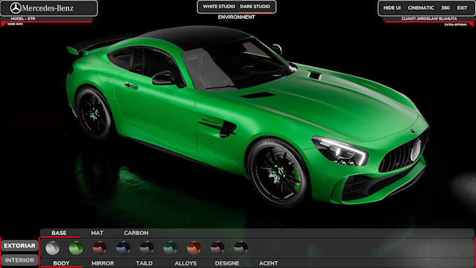 Gig Preview - Create a 3d vehicle configurator for your website