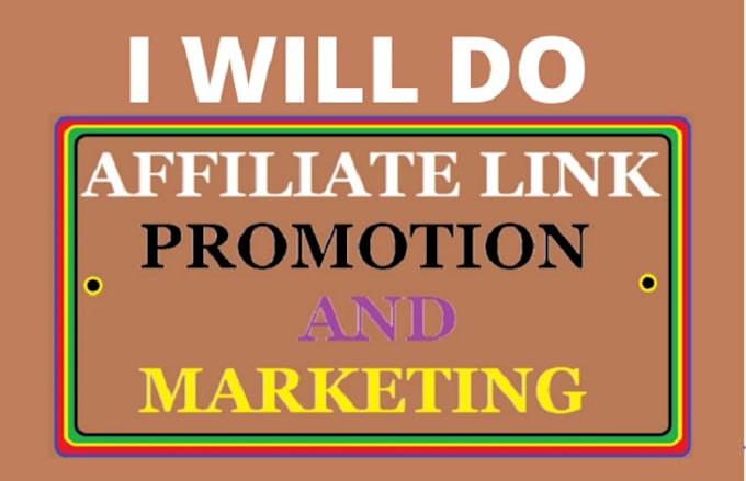 Gig Preview - Promote my affiliate link, mlm referral link, temu clickbank affiliate marketing