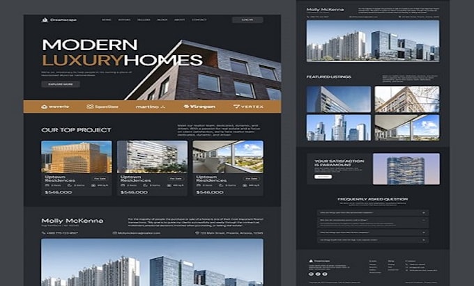 Gig Preview - Do modern and clean real estate website, realtor website, idx website