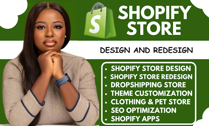 Gig Preview - Build shopify store pet store beauty store clothing store shopify website design