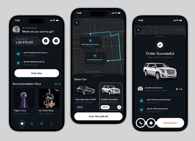 Gig Preview - Develop taxi app, taxi booking app, uber clone, rideshare app, ola, lyft, turo