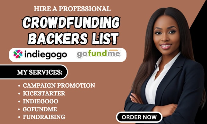 Gig Preview - Generate crowdfunding campaign backers list for  indiegogo gofundme kickstarter