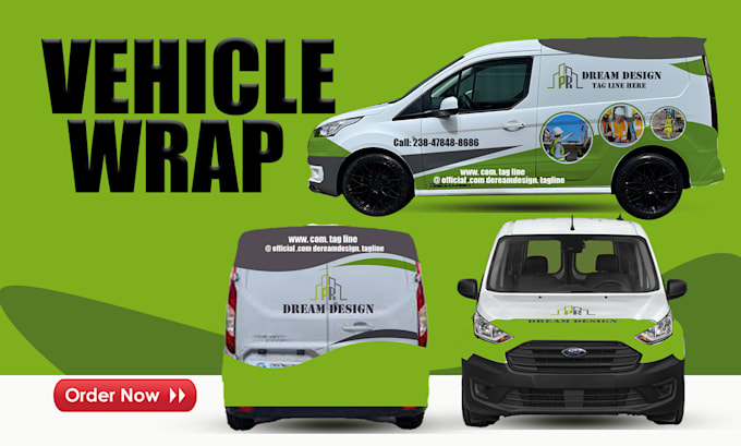 Gig Preview - Design professional racing car,van,truck,trailer,vending machine,any vehiclewrap