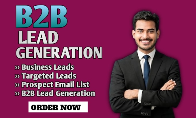 Gig Preview - Be your professional b2b lead generation expert for targeted