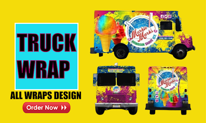 Gig Preview - Create wrap designs for your van,car,  BBQ food truck,trailer,vehicle,jeep,bus