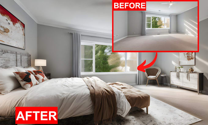 Gig Preview - Transform your room with virtual staging and renovation