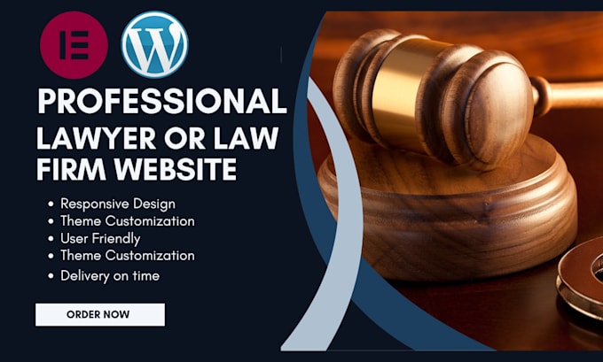 Gig Preview - Design or redesign seo friendly law attorney or law firm website on wordpress