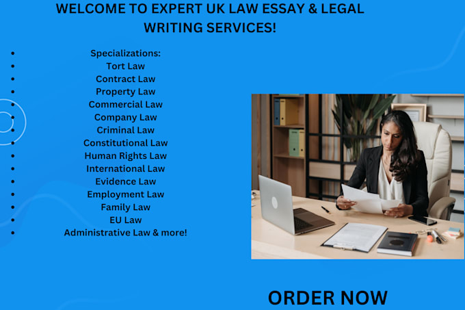 Gig Preview - Write UK law essays and assignments for you