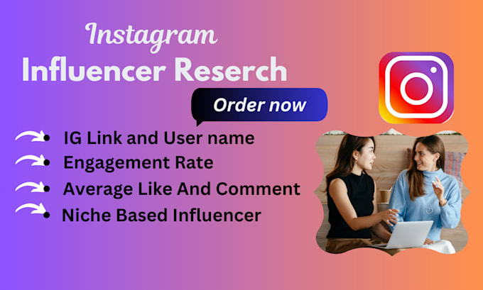 Gig Preview - Do instagram influencer research