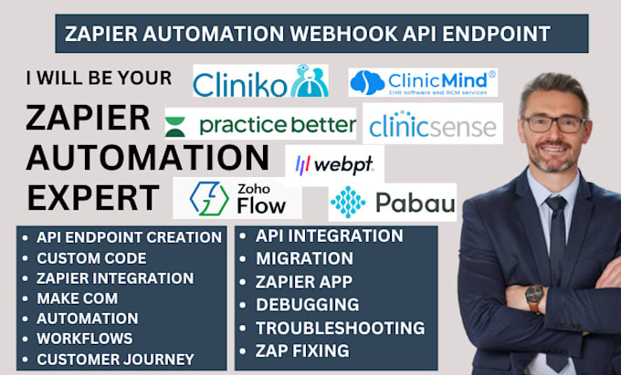 Bestseller - zohoflow zapier cliniko wix clinicsense pabau clinicminds webpt  practicebettter