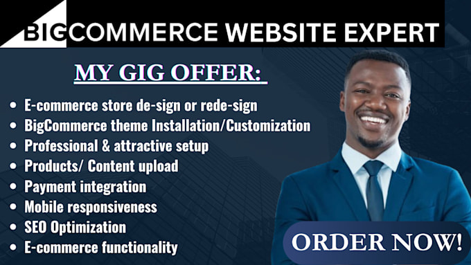 Gig Preview - Design or redesign bigcommerce website design bigcommerce store product listing