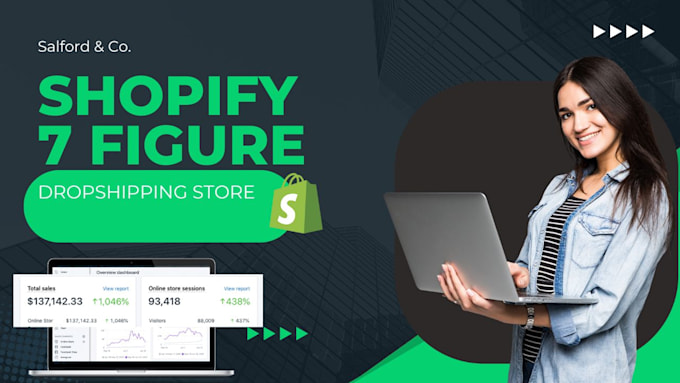 Gig Preview - Create shopify store,shopify website and drop shipping store