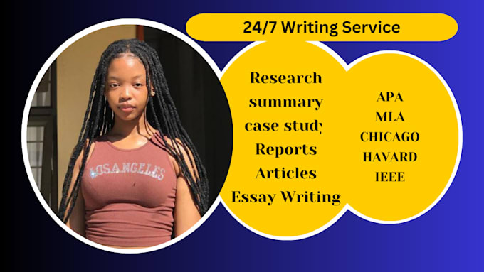 Gig Preview - Do research and summary, case study, articles, and essay writing on any topic