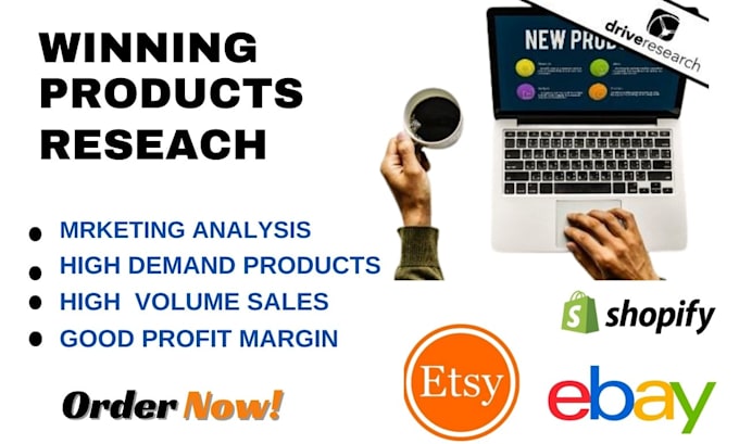 Gig Preview - Do shopify, etsy and ebay winning product research for dropshipping