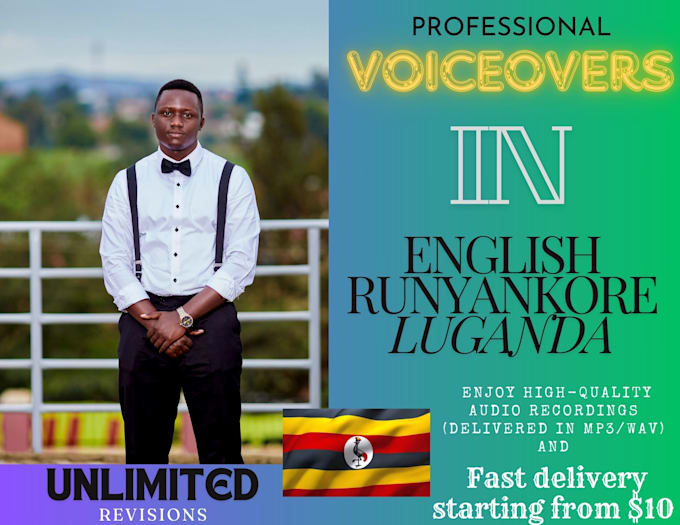 Gig Preview - Record professional voice overs in luganda, english and runyankore