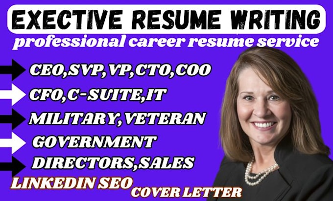 Gig Preview - Write professional ats executive resume writing federal resume writing service