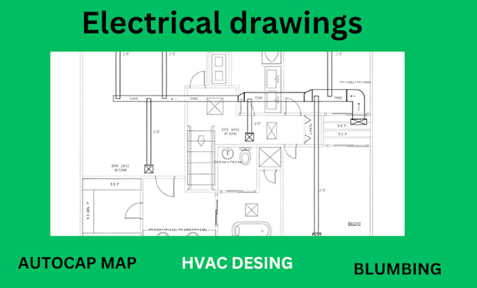 Bestseller - draw electrical plan, hvac and plumbing plan, mep in autocad for permit