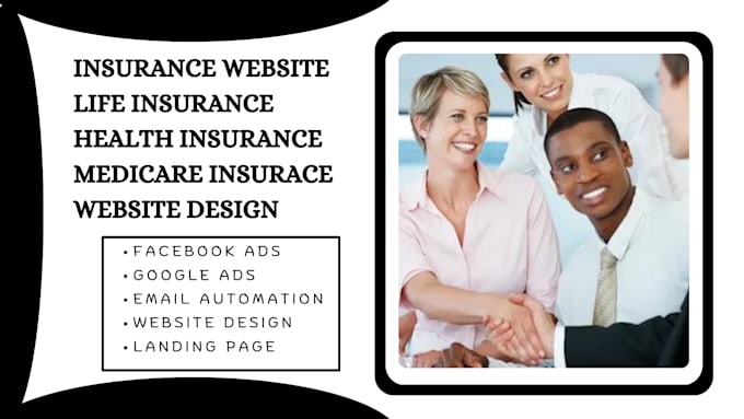 Gig Preview - Build life insurance and health insurance, medicare home care insurance website