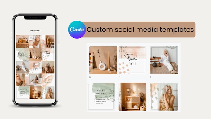 Gig Preview - Design unique templates canva social media