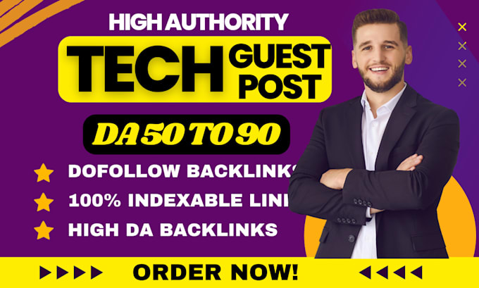 Gig Preview - Publish tech guest posts on high da90 UK USA technology blog