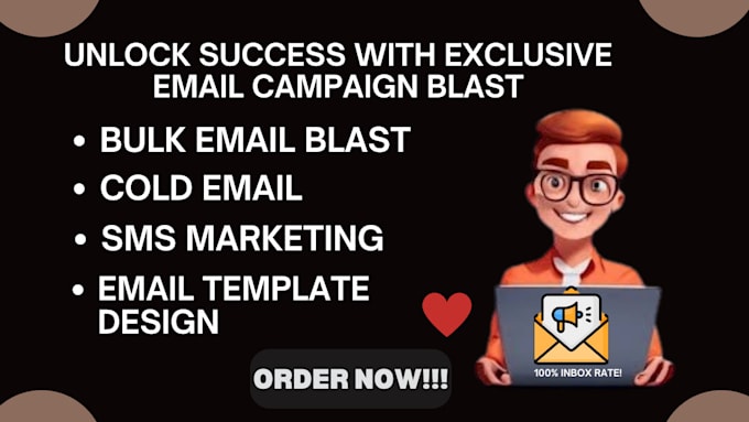 Gig Preview - Send bulk email campaign, cold email blast, bulk sms, email marketing