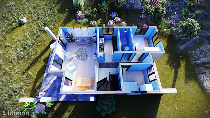 Gig Preview - Model and present 3d floor plans for real estate agencies