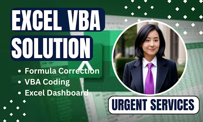 Gig Preview - Do excel formula correction  vba coding excel dashboard