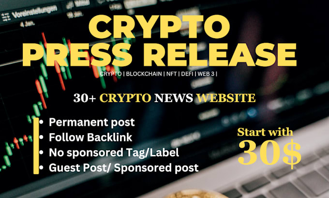 Gig Preview - Write your crypto press release on top crypto site