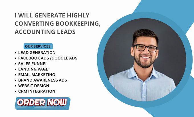 Gig Preview - Generate highly converting bookkeeping leads accounting leads tax, finance leads